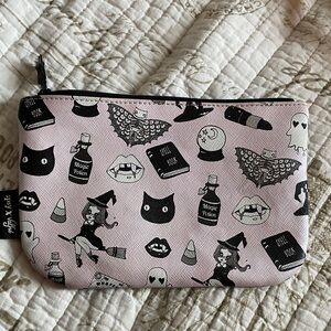 Valfre pink goth zippered cosmetics bag